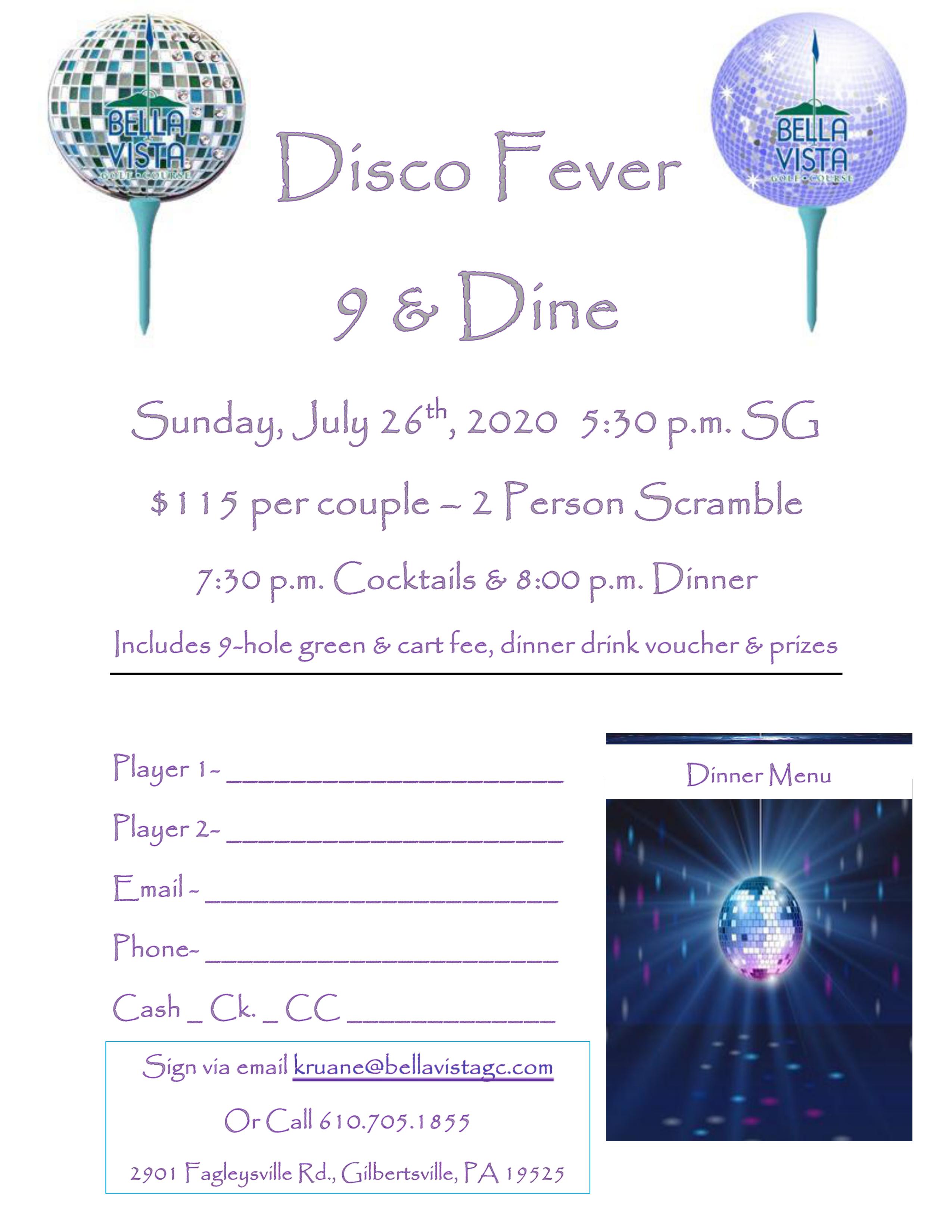 Disco Fever 9 Dine6.27