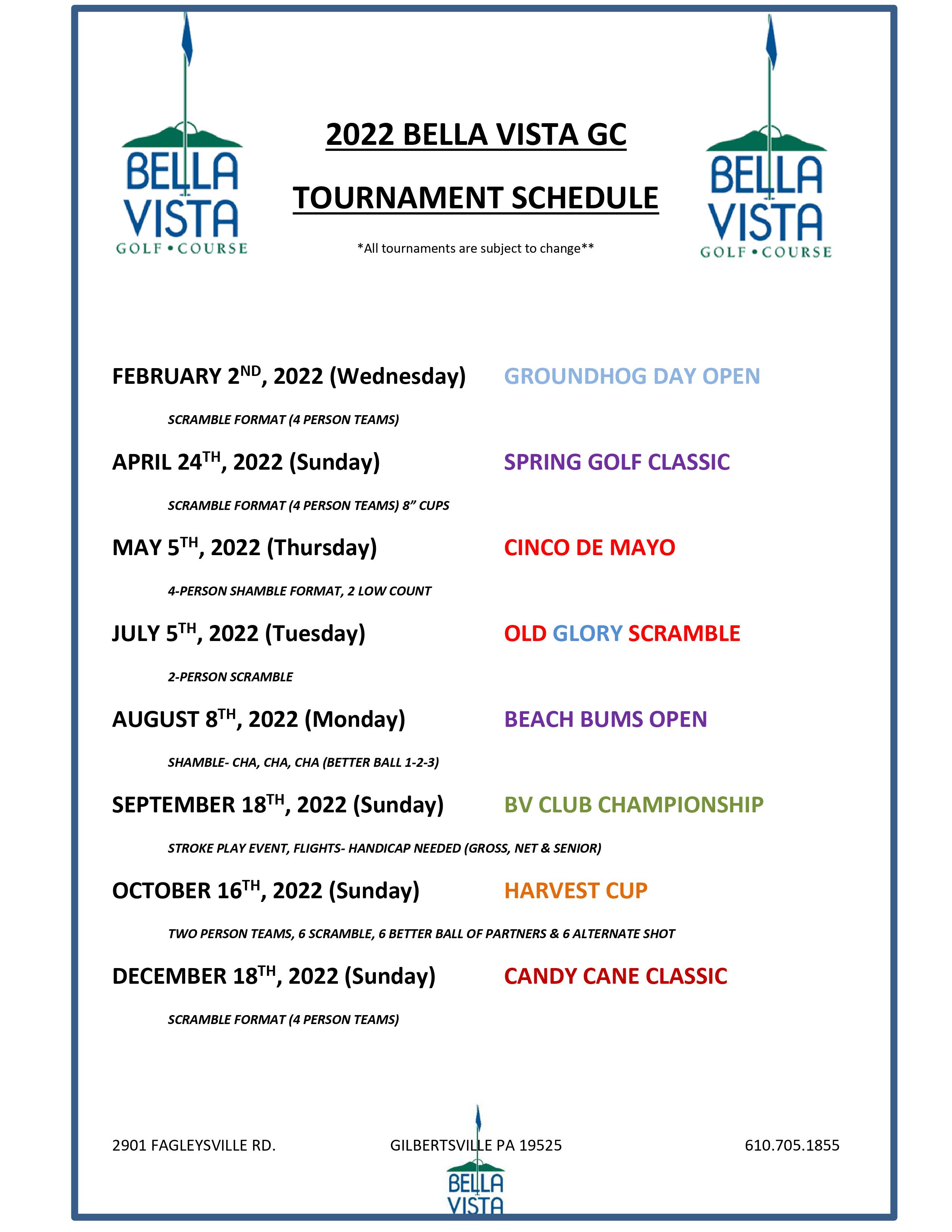 2020 Tournament Schedule final